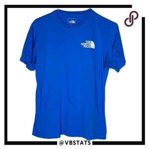The North Face Mens Crewneck Short Sleeve Box‎ NSE Logo T-Shirt Blue Size Small